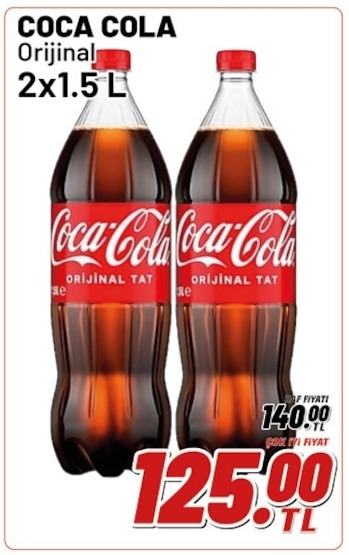 Coca Cola Orijinal 2X1.5 L