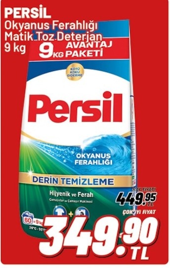Persil Okyanus Ferahlığı Matik Toz Deterjan 9 Kg