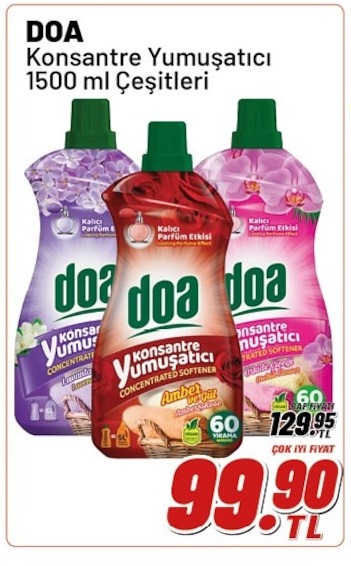 Doa Konsantre Yumuşatıcı 1500 Ml Çeşitleri