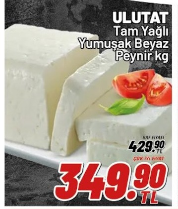 Ulutat Tam Yağlı Yumuşak Beyaz Peynir Kg