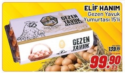 Elif Hanım Gezen Yavuk Yumurtası 15'Li