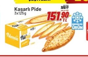 Pidemiss Kaşarlı Pide 3X125G