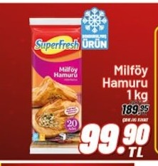 Superfresh Milföy Hamuru 1 Kg