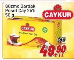 Çaykur Süzme Bardak Poşet Çay 25'Li 50 G