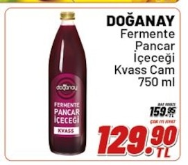 Doğanay Fermente Pancar İçeceği Kvass Cam 750 Ml