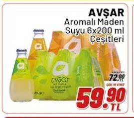 Avşar Aromalı Maden Suyu 6X200 Ml Çeşitleri