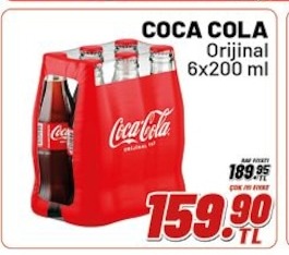 Coca Cola Orijinal 6X200 Ml