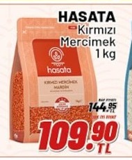 Hasata Kırmızı Mercimek 1 Kg