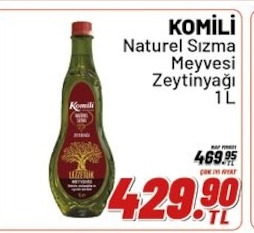 Komili Naturel Sızma Meyvesi Zeytinyağı 1 L