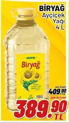 Biryağ Ayçiçek Yağı 4 L