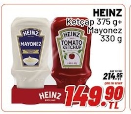 Heinz Ketçap 375 G + Mayonez 330 G