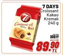 7 Days Croissant Kakao Kremalı 240 G