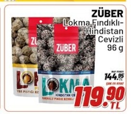 Züber Lokma Fındıklı-Hindistan Cevizli 96 G