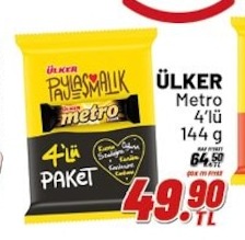 Ülker Metro 4'Lü 144 G