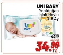 Uni Baby Yenidoğan Islak Havlu 0-6 Ay