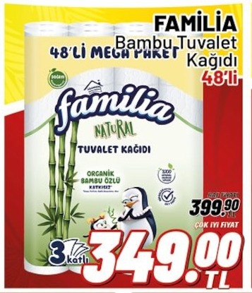 Familia Bambu Tuvalet Kağıdı 48'Li Mega Paket