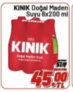Kınık Doğal Maden Suyu 6X200 Ml