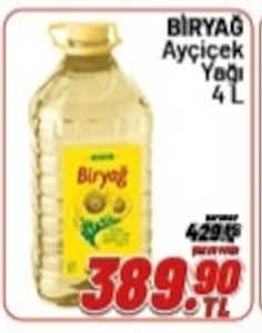 Biryağ Ayçiçek Yağı 4L