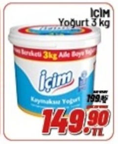 İçim Yoğurt 3Kg
