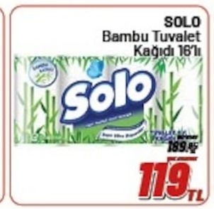 Solo Bambu Tuvalet Kağıdı 16'Lı