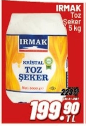 Irmak Kristal Toz Şeker 5 Kg