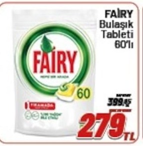 Fairy Bulaşık Tableti 60'Lı