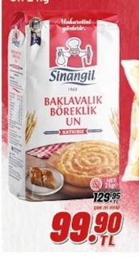 Sinangil Baklavalık Böreklik Un 2 Kg