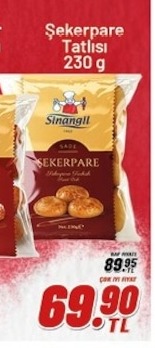 Sinangil Şekerpare Tatlısı 230 G