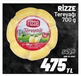 Rizze Tereyağı 700G
