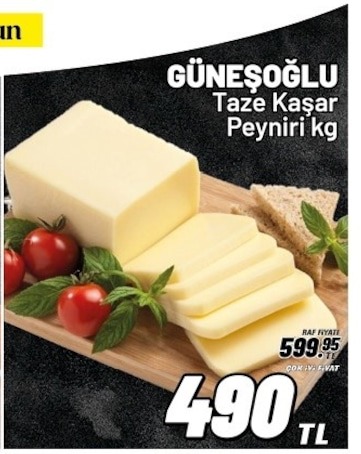 Güneşoğlu Taze Kaşar Peyniri Kg