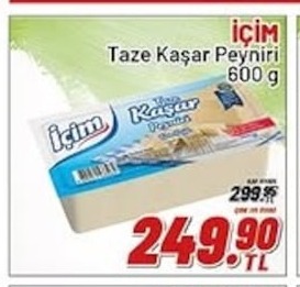 İçim Taze Kaşar Peyniri 600G