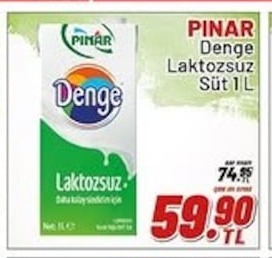Pınar Denge Laktozsuz Süt 1L