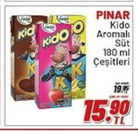 Pınar Kido Aromalı Süt Çeşitleri 180Ml