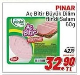 Pınar Aç Bitir Büyük Dilim Hindi Salam 60G