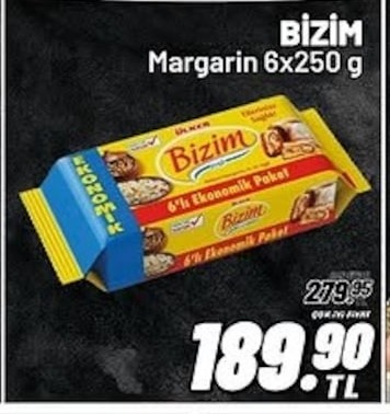 Bizim Margarin 6X250 G