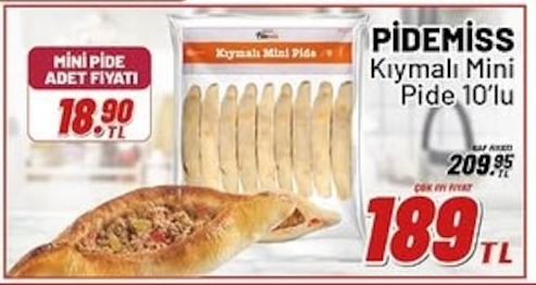 Pidemiss Kıymalı Mini Pide 10'Lu