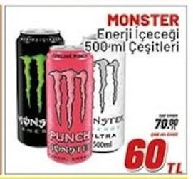 Monster Enerji İçeceği 500Ml Çeşitleri
