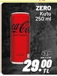 Coca-Cola Zero Kutu 250 Ml