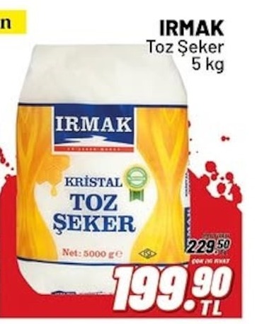 Irmak Toz Şeker 5Kg