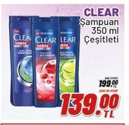 Clear Şampuan 350 Ml Çeşitleri