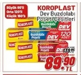 Koroplast Dev Buzdolabı Poşeti Çeşitleri