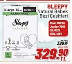 Sleepy Natural Bebek Bezi Çeşitleri