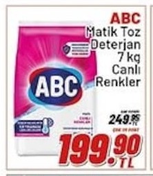 Abc Matik Toz Deterjan 7Kg Canlı Renkler