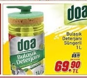 Doa Bulaşık Deterjanı Süngerli 1L
