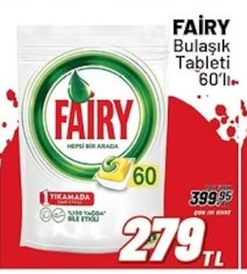 Fairy Bulaşık Tableti 60'Lı