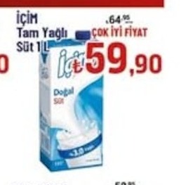 İçim Tam Yağlı Süt 1L
