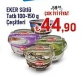 Eker Sütlü Tatlı Çeşitleri 100-150G