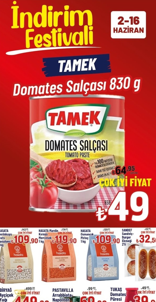 Tamek Domates Salçası 830G