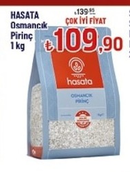Hasata Osmancik Pirinç 1Kg