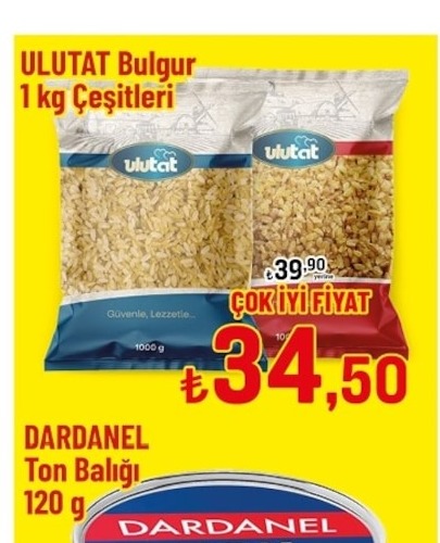Ulutat Bulgur 1Kg Çeşitleri